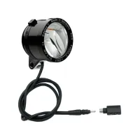 Schmidt Son Edelux II bicycle light, black, 60 cm cable, coaxial plug + adapter, 100 lux