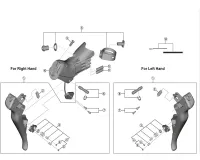 Shimano Ultegra Di2 ST-R8050 Shift/Brake Lever Spare Part | Di2 Right-Hand Button Unit No. 3