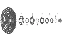 Shimano 12-speed Deore XT CS-M8100 / SLX CS-M7100 cassette spare part – 10- and 12-tooth sprocket No. 3 – sold out