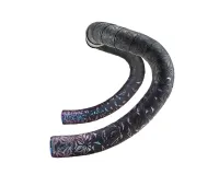 Supacaz Super Sticky Kush Star Fade Handlebar Tape Oil Slick + Oil Slick Plugz