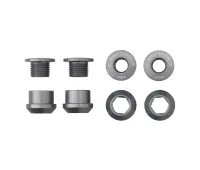 Wolf Tooth Chainring Bolt Set – M8x6mm Single-chainring 4-arm Aluminium Grey