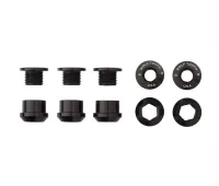 Wolf Tooth Chainring Bolt Set – M8x6mm Single 5-Arm Aluminium Black