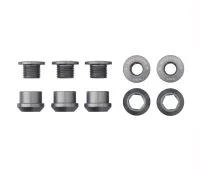 Wolf Tooth Chainring Bolt Set – M8x6mm Single 5-Arm Aluminium Grey