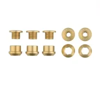 Wolf Tooth Chainring Bolt Set – M8x6mm Single 5-Arm Aluminium Gold