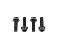 Wolf Tooth Aluminium Bottle Cage Screw Set – M5x15mm Cylinder Head Black 4 Pieces