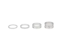 Wolf Tooth Headset Spacer Set – 1 1/8 inch, 4 pieces, aluminium, raw silver