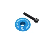 Wolf Tooth Ahead Cap - 1 1/8 inch | Height 1 mm Aluminium blue