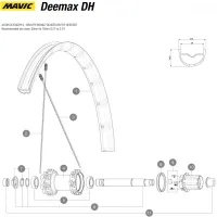 Mavic Deemax DH Rear Wheel QRM Auto | Spare Axle 12x157 mm