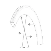 Mavic Cosmic Pro Carbon SL T Disc Replacement Spoke Rear Wheel Non-Freewheel Side 261 mm Flat Black