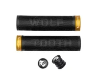 Wolf Tooth Echo Lock On Handlebar Grips 32mm Colour: gold/black