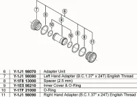 Shimano XT Hollowtech II bottom bracket right cup