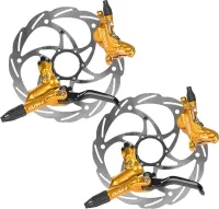 Formula Cura 4 Disc Set – gold disc brakes + Monolitic Centre Lock discs
