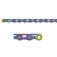 Sram PC RED AXS E1 Flattop 12/13-speed HollowPin rainbow chain, 126 links, incl. Power Lock