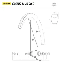 Spare parts for Mavic Cosmic SL 32 Disc wheels, 2021–24 model