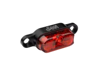 Schmidt’s SON E-Bike DC Luggage Rack Rear Light, Black Glass, Red