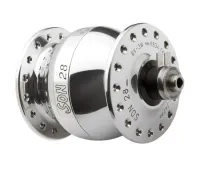 Schmidt SON 28 hub dynamo, polished silver, 32-hole