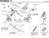 Campagnolo Potenza 11s Brake and Shift Lever Spare Parts Set EC-DB048PO | Left brake lever