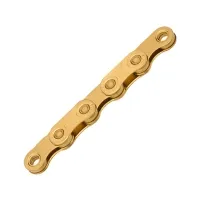 KMC Chain X FLAT Ti-N waxed incl Link 12-/13-speed 126 links gold