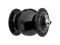 Schmidt SONdelux wide body hub dynamo, black, 28-hole