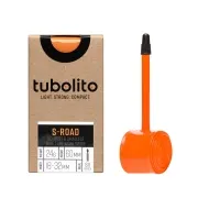 Tubolito S-Tubo Road 700C Superlight inner tube – 28 inches x 18–32 mm Sclaverand valve 60 mm orange