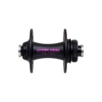Chris King R45D Ceramic Front Hub 12x100 Disc Centerlock 28-hole two-tone black punch | black-purple