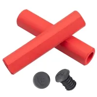 Wolf Tooth Karv Cam Handlebar Grips 32mm Colour: red