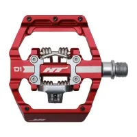 HT Components Platform Hybrid Pedals D1 Duo red incl. cleats